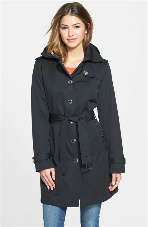 michael kors trench coat women's|michael kors single breasted coat.